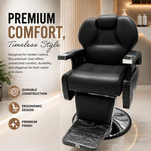 Professional Reclining Barber Chair Hydraulic Salon Styling Chair with Adjustable Headrest & Footrest | She Cosmetics®