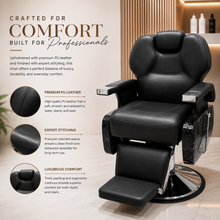 Professional Reclining Barber Chair Hydraulic Salon Styling Chair with Adjustable Headrest & Footrest | She Cosmetics®