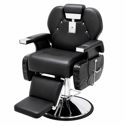 Professional Reclining Barber Chair Hydraulic Salon Styling Chair with Adjustable Headrest & Footrest | She Cosmetics®