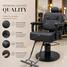 Professional Hydraulic Salon Styling Chair with Adjustable Headrest & Footrest | She Cosmetics®