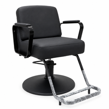 Professional Hydraulic Salon Styling Chair with Footrest & PU Leather Black | She Cosmetics®