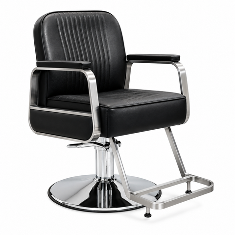 Professional Hydraulic Salon Styling Chair with Premium PU Leather, Metal Armrests & Footrest She Cosmetics®