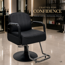 Professional Hydraulic Salon Styling Chair with Padded Armrests & Footrest | She Cosmetics®
