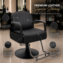 Professional Hydraulic Salon Styling Chair with Padded Armrests & Footrest | She Cosmetics®