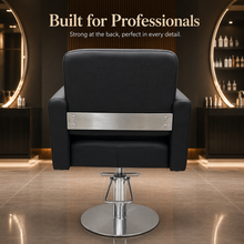 Luxury Hydraulic Salon Styling Chair with Premium PU Leather & Heavy-Duty Round Base She Cosmetics®
