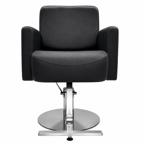 Luxury Hydraulic Salon Styling Chair with Premium PU Leather & Heavy-Duty Round Base She Cosmetics®