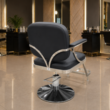 Professional Hydraulic Salon Styling Chair with Metal Armrests, PU Leather, Heavy-Duty Base for Hair & Beauty Salon | She Cosmetics®