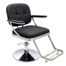 Professional Hydraulic Salon Styling Chair with Metal Armrests, PU Leather, Heavy-Duty Base for Hair & Beauty Salon | She Cosmetics®