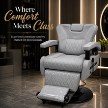 Professional Hydraulic Reclining Barber Chair with Adjustable Headrest & Convertible Bed for Salon, Spa, Facial, Tattoo & Beauty Studio | She Cosmetics®