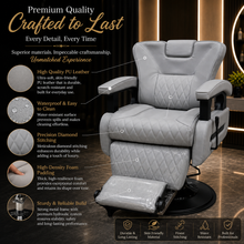 Professional Hydraulic Reclining Barber Chair with Adjustable Headrest & Convertible Bed for Salon, Spa, Facial, Tattoo & Beauty Studio | She Cosmetics®