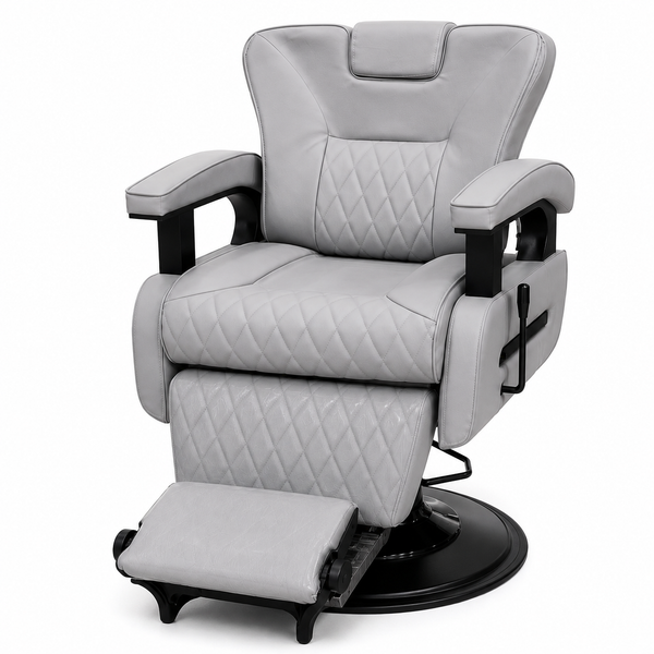 Professional Hydraulic Reclining Barber Chair with Adjustable Headrest & Convertible Bed for Salon, Spa, Facial, Tattoo & Beauty Studio | She Cosmetics®