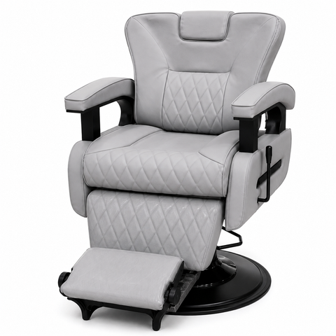Professional Hydraulic Reclining Barber Chair with Adjustable Headrest & Convertible Bed for Salon, Spa, Facial, Tattoo & Beauty Studio | She Cosmetics®
