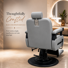 Professional Hydraulic Barber Chair with Adjustable Headrest, Heavy-Duty Salon Styling Chair with Footrest & Premium PU Leather for Barbershop, Salon & Spa | She Cosmetics®