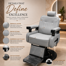 Professional Hydraulic Barber Chair with Adjustable Headrest, Heavy-Duty Salon Styling Chair with Footrest & Premium PU Leather for Barbershop, Salon & Spa | She Cosmetics®