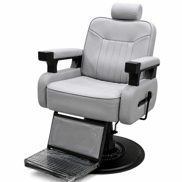 Professional Hydraulic Barber Chair with Adjustable Headrest, Heavy-Duty Salon Styling Chair with Footrest & Premium PU Leather for Barbershop, Salon & Spa | She Cosmetics®