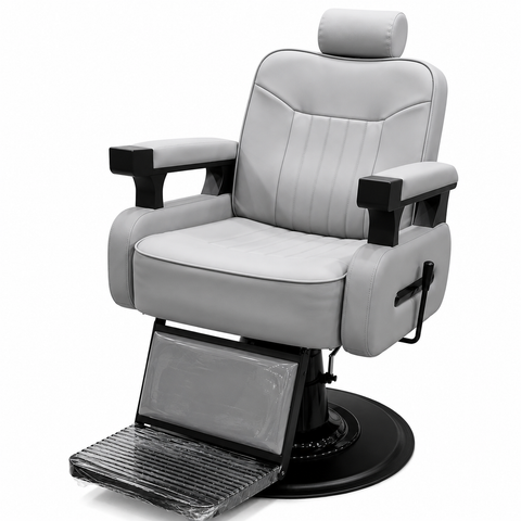 Professional Hydraulic Barber Chair with Adjustable Headrest, Heavy-Duty Salon Styling Chair with Footrest & Premium PU Leather for Barbershop, Salon & Spa | She Cosmetics®