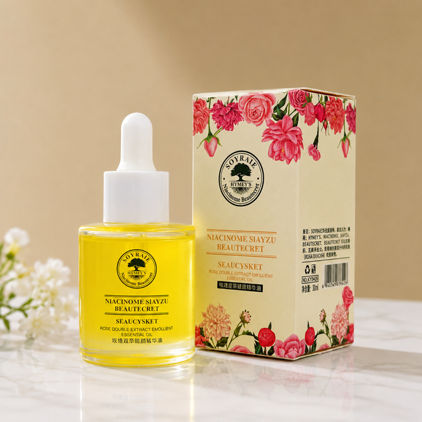 Soyraie Rose Double Extract Facial Serum Oil 30ml – Hydrating & Nourishing Rose Face Oil | She Cosmetics®