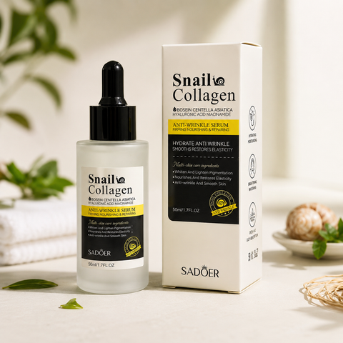SADOER Snail Collagen Anti-Wrinkle Serum 50ml – Firming & Hydrating Facial Serum | She Cosmetics®