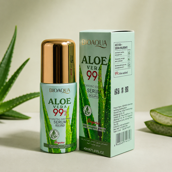 BIOAQUA Aloe Vera 99% Hydrating Soothing Face Serum 40ml She Cosmetics®