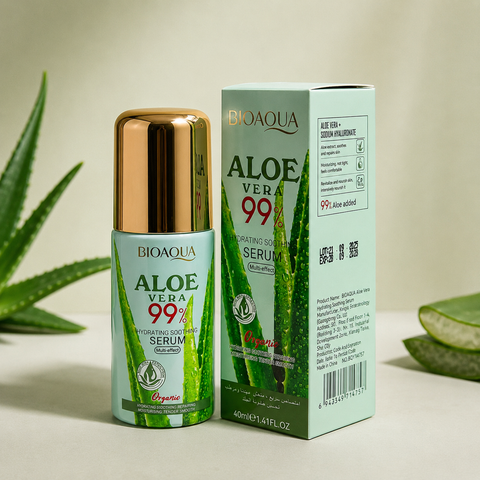 BIOAQUA Aloe Vera 99% Hydrating Soothing Face Serum 40ml She Cosmetics®