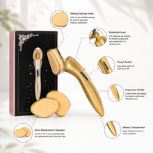 Electric Makeup Sponge Applicator with Rotatable Head & Extra Sponge Pads | She Cosmetics®