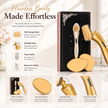 Electric Makeup Sponge Applicator with Rotatable Head & Extra Sponge Pads | She Cosmetics®