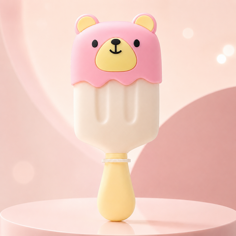 Pink Cute Bear Kids Paddle Hair Brush | She Cosmetics®
