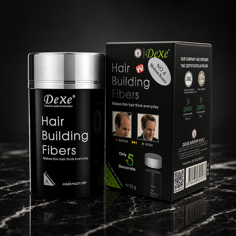DeXe Hair Building Fibers Medium Brown | She Cosmetics®