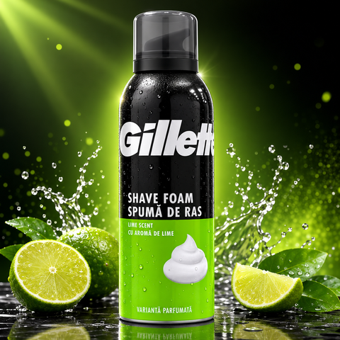 Gillette Lime Scent Shave Foam  | She Cosmetics®