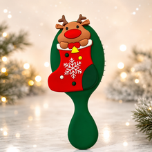 Green Reindeer Kids Detangling Hair Brush | She Cosmetics®