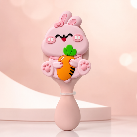 Pink Bunny Kids Detangling Hair Brush with Carrot | She Cosmetics®