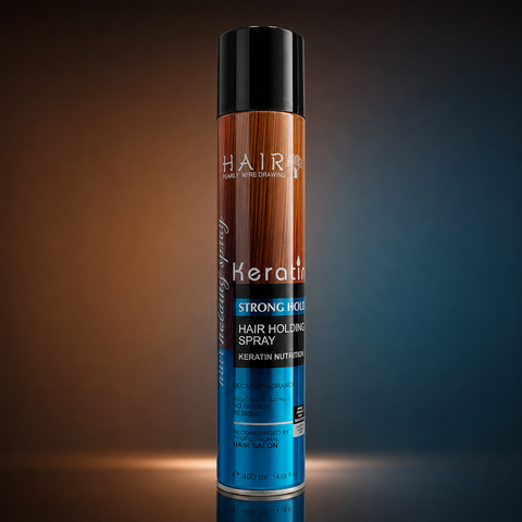 Keratin Strong Hold Hair Holding Spray – Professional Styling Spray (400ml) | She Cosmetics®