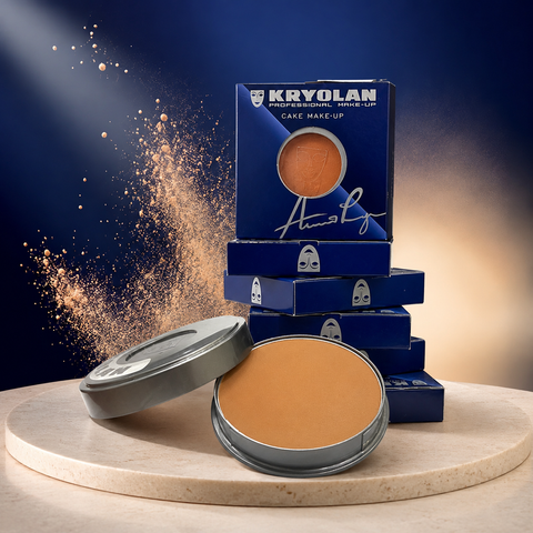 Kryolan Cake Make-Up Kit | Professional Water-Activated Foundation | 35g | Shades: 3W, 4W, F1, FS36, FS38, FS45 & Ivory 1