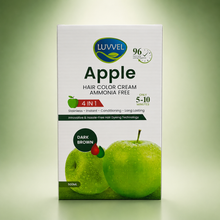 LUVVEL Apple Hair Color Cream Ammonia-Free 4-in-1 (250ml A + 250ml B) | She Cosmetics®