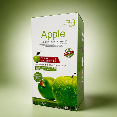 Apple Ammonia-Free Black Hair Cream Clear Water Type (A+B Pouch Set) | She Cosmetics®