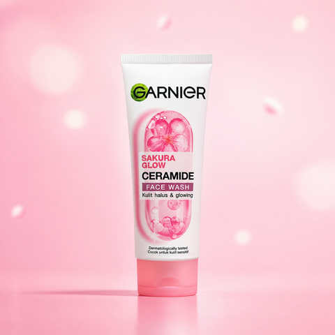 Garnier Sakura Glow Ceramide Face Wash 100ml | She Cosmetics®