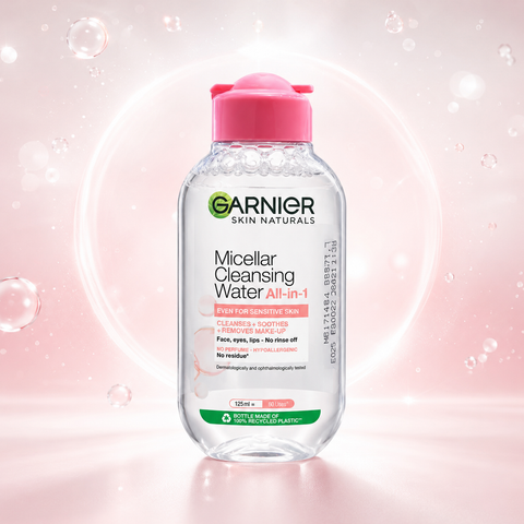 Garnier Skin Naturals Micellar Cleansing Water All-in-1 for Sensitive Skin 125ml & 400ml | She Cosmetics®