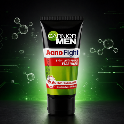 Garnier Men AcnoFight 6-in-1 Anti-Pimple Face Wash (50ml / 100ml) | She Cosmetics®