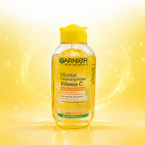 Garnier Skin Naturals Micellar Cleansing Water Vitamin C for Dull & Sensitive Skin 125ml & 400ml | She Cosmetics®