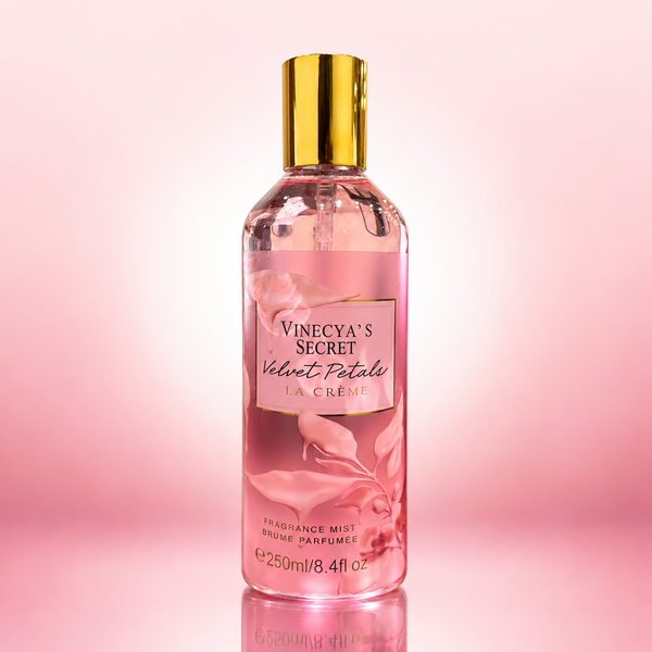 Vinecya’s Secret Velvet Petals La Crème Fragrance Mist – 250 ml | She Cosmetics®