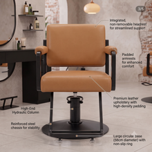 Premium Hydraulic Salon Styling Chair with Footrest, PU Leather Barber & Beauty Chair for Hair Salon Spa | She Cosmetics®