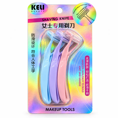 KELI Beauty 3 Piece Women’s Razor Set