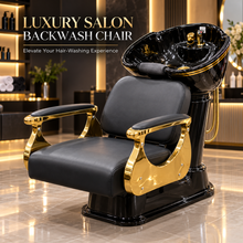 Luxury Salon Backwash Chair with Black Basin