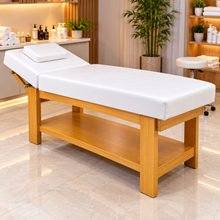 Wooden Massage Bed with Adjustable Headrest