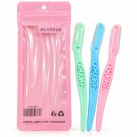 Pastel Eyebrow Razor Set – 3 Pieces