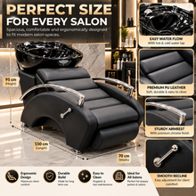 Professional Salon Backwash Unit with Black Basin