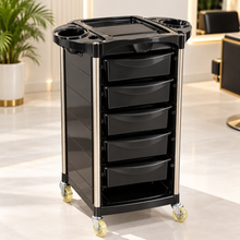 Salon Trolley with 5 Drawers & Tool Organizer