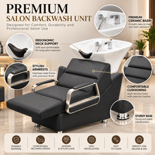 Professional Salon Backwash Unit with White Basin