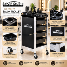 Salon Studio Professional Hair Styling Trolley Cart
