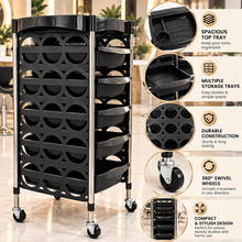 Salon Studio Professional Salon Trolley with Storage Trays